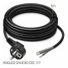 Qoltec Kabel zasilający | wtyczka kątowa SCHUKO CEE 7/7 (E/F) | miedź Cu| odizolowany lutowany | 3x0.75mm2 | 5m